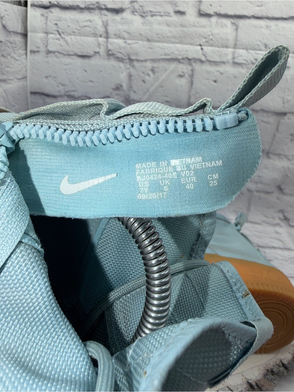 Nike SF Air Force 1 Mid GS 'Ocean Bliss' Boys Size 7Y Shoes Style: AJ0424-401 - Picture 10 of 11